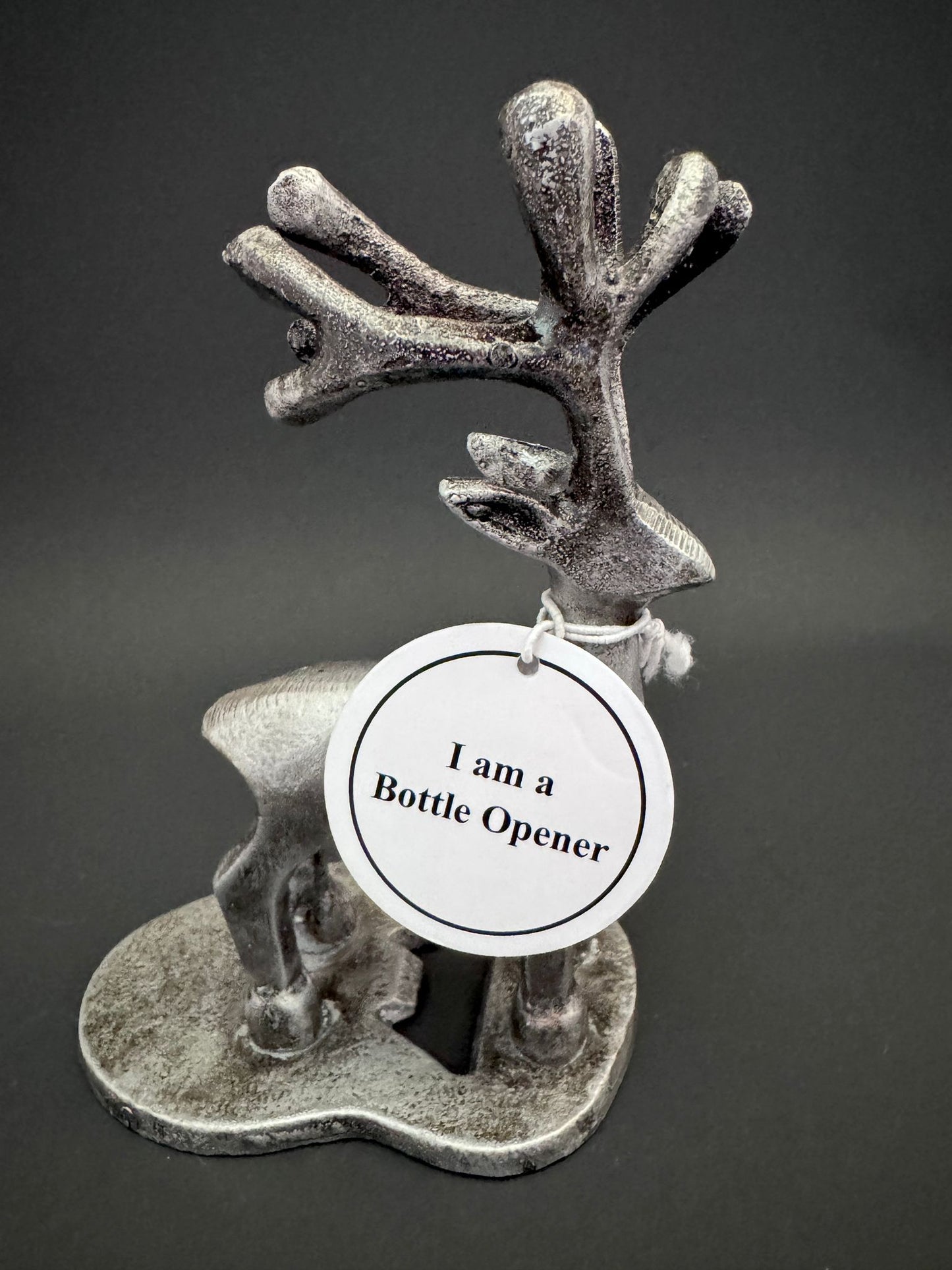 Antique Reindeer Bottle Opener Silver