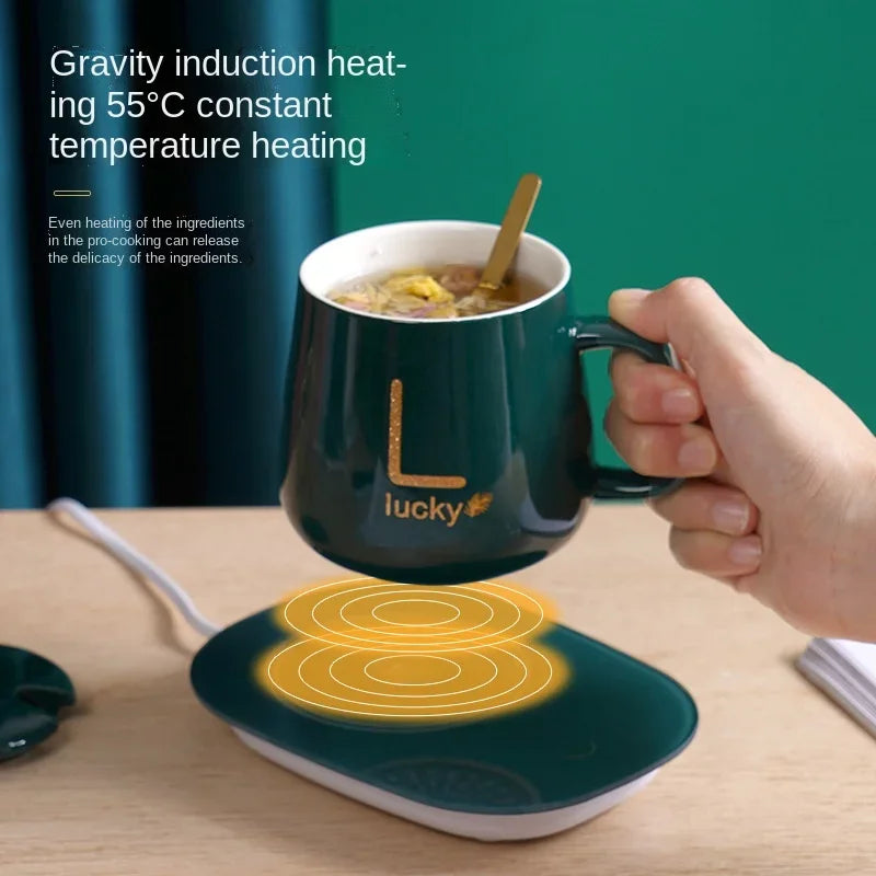 Ceramic Coffee Mug with Temperature Control Coaster