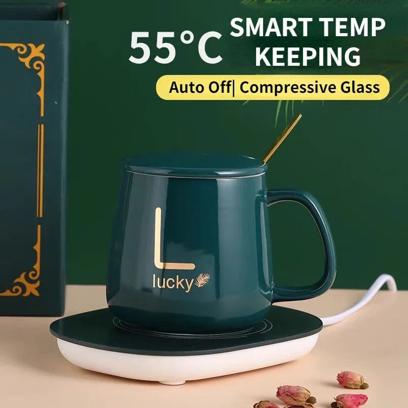 Ceramic Coffee Mug with Temperature Control Coaster