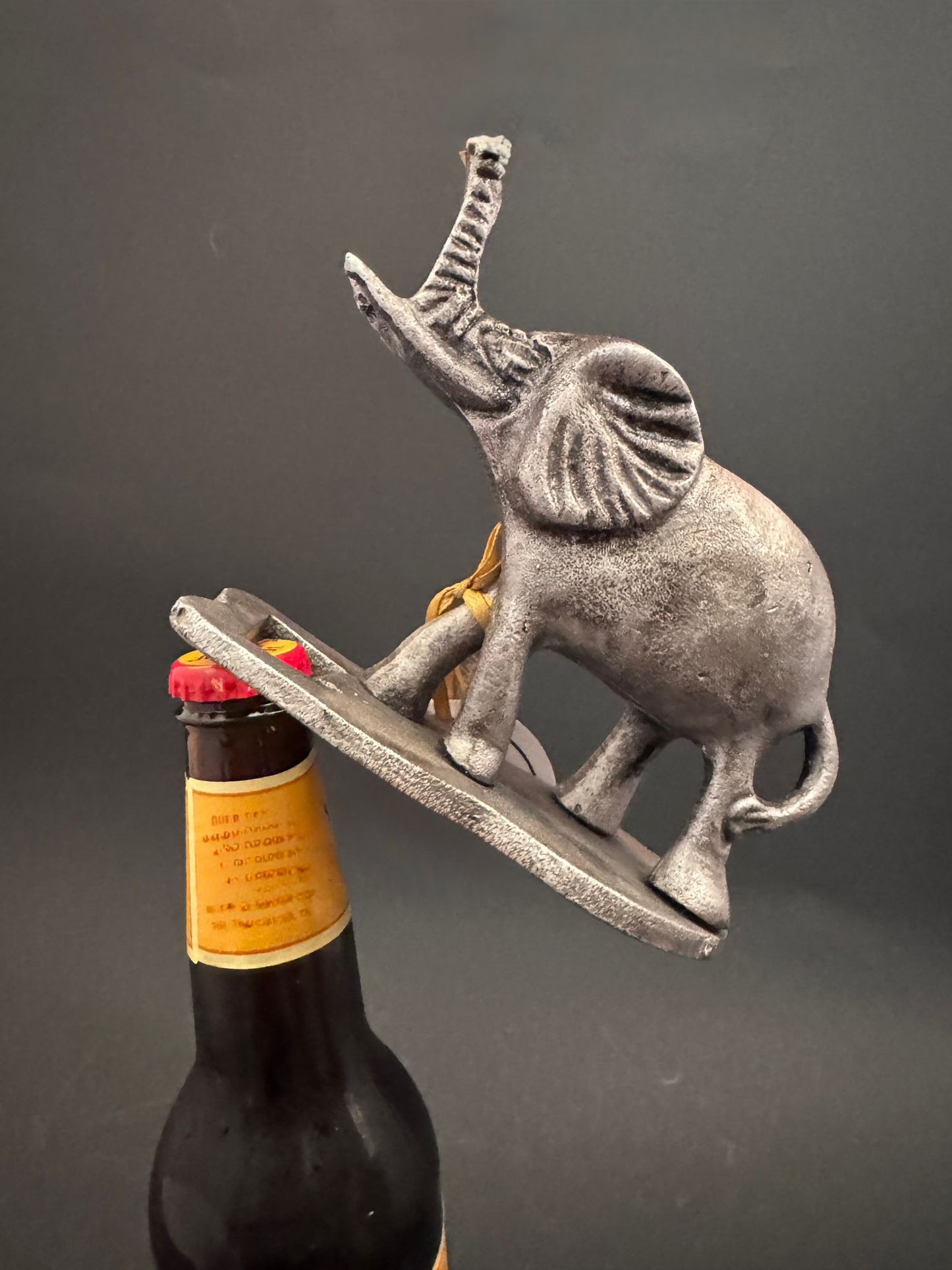 Antique Elephant Bottle Opener Silver